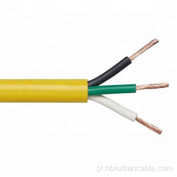 Elektryczny drut miedziany 3 rdzeniowy elastyczny kabel PVC